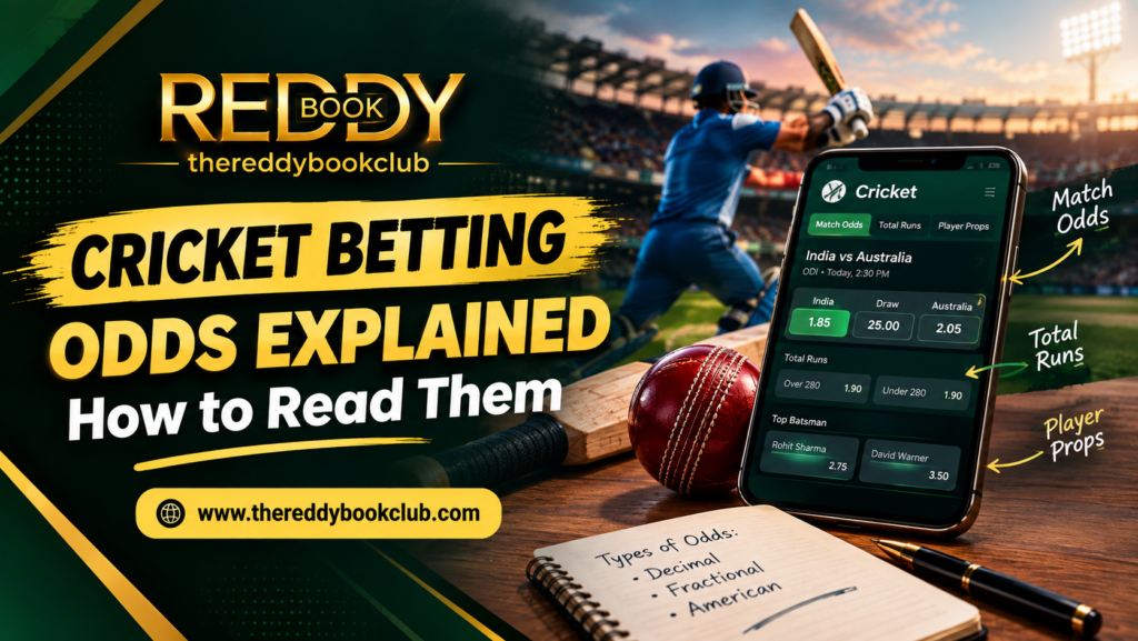 Cricket betting odds explained with a beginner-friendly overview of decimal odds, implied probability, market prices, and common formats.