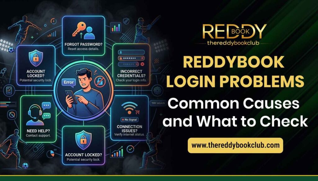 Reddybook login problems explained with common causes involving passwords, account details, browser issues, access errors, and security checks.